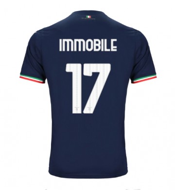 Lacne Muži Futbalové dres Lazio Ciro Immobile #17 2023-24 Krátky Rukáv - Preč